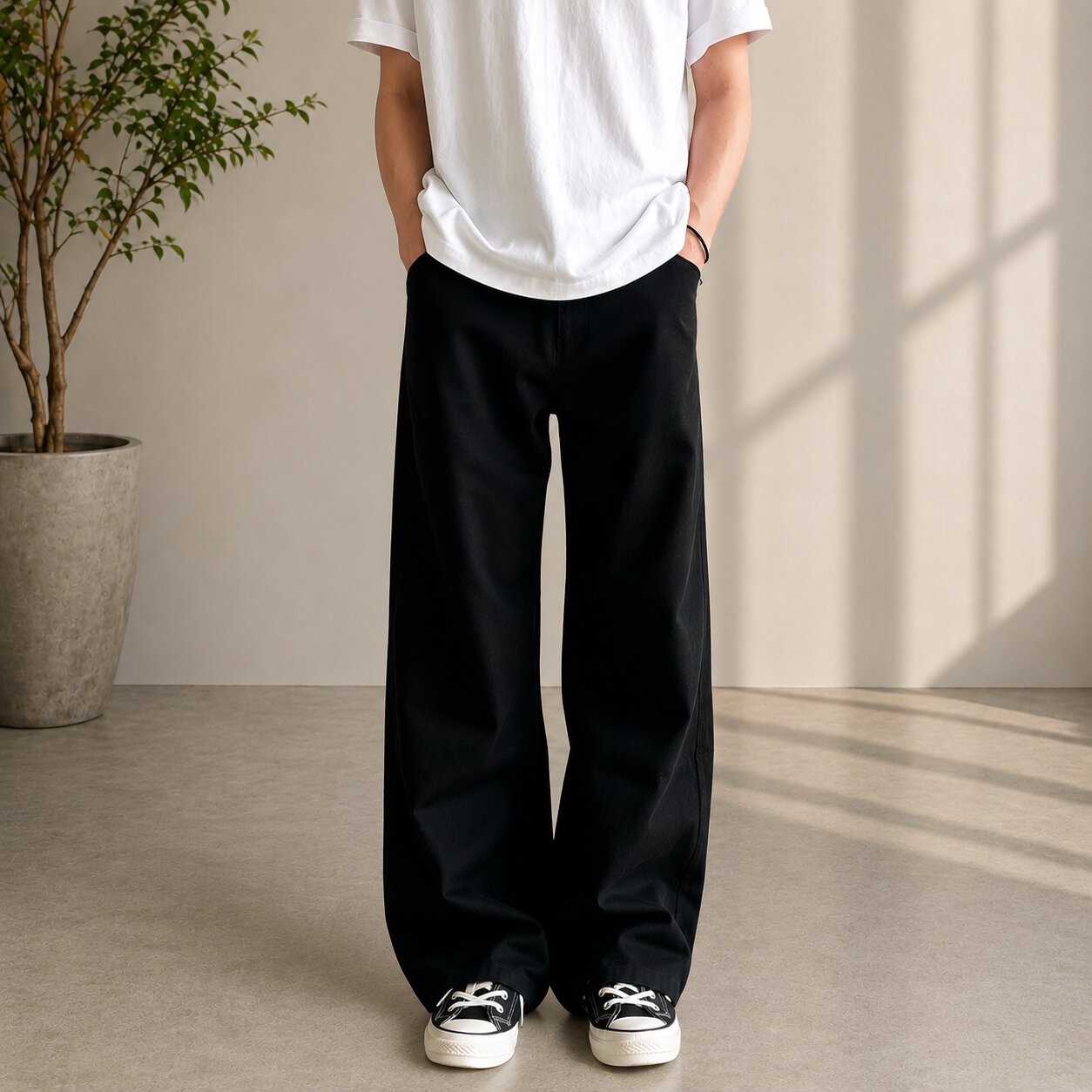 Signature Black Baggy Jeans - Image 4