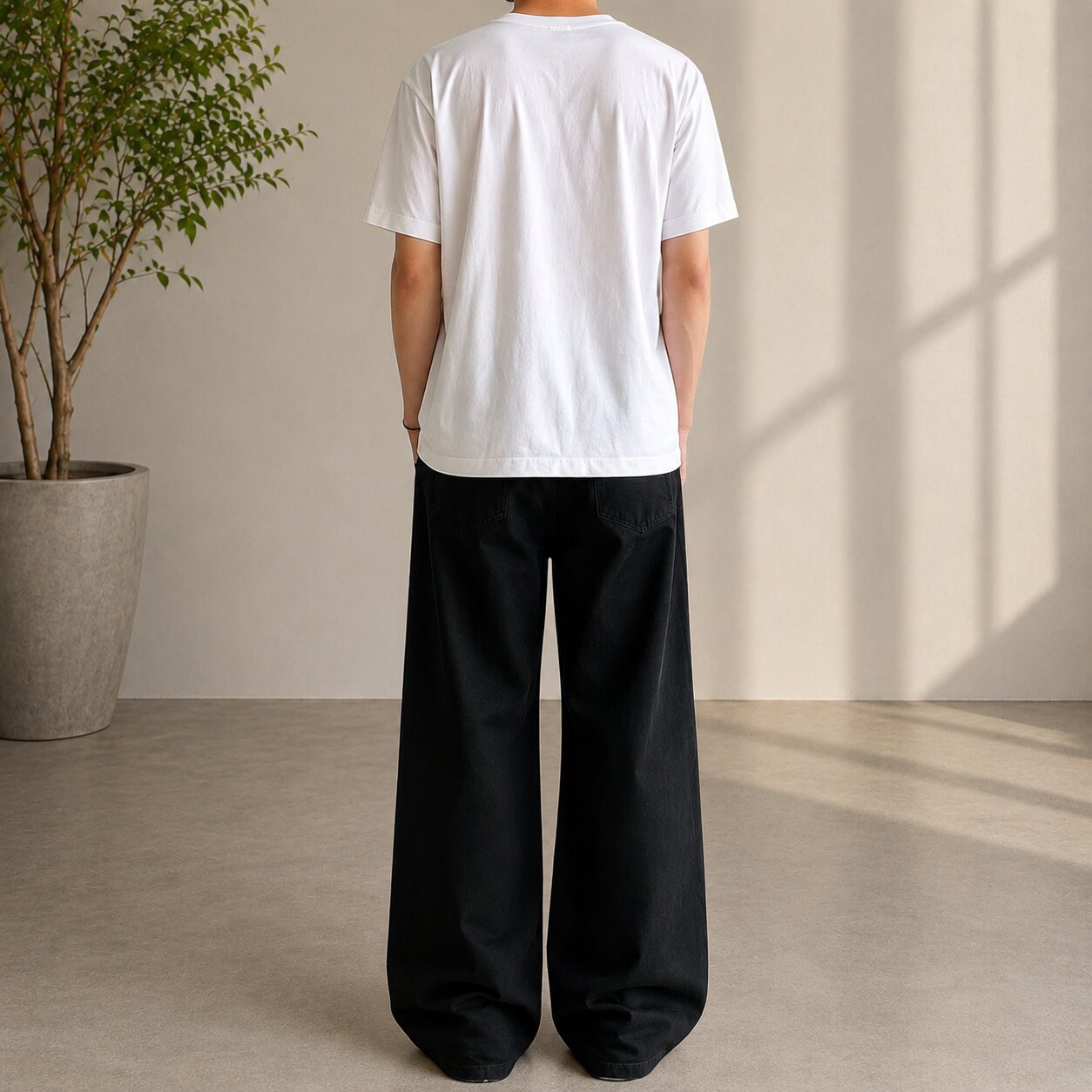 Signature Black Baggy Jeans - Image 2