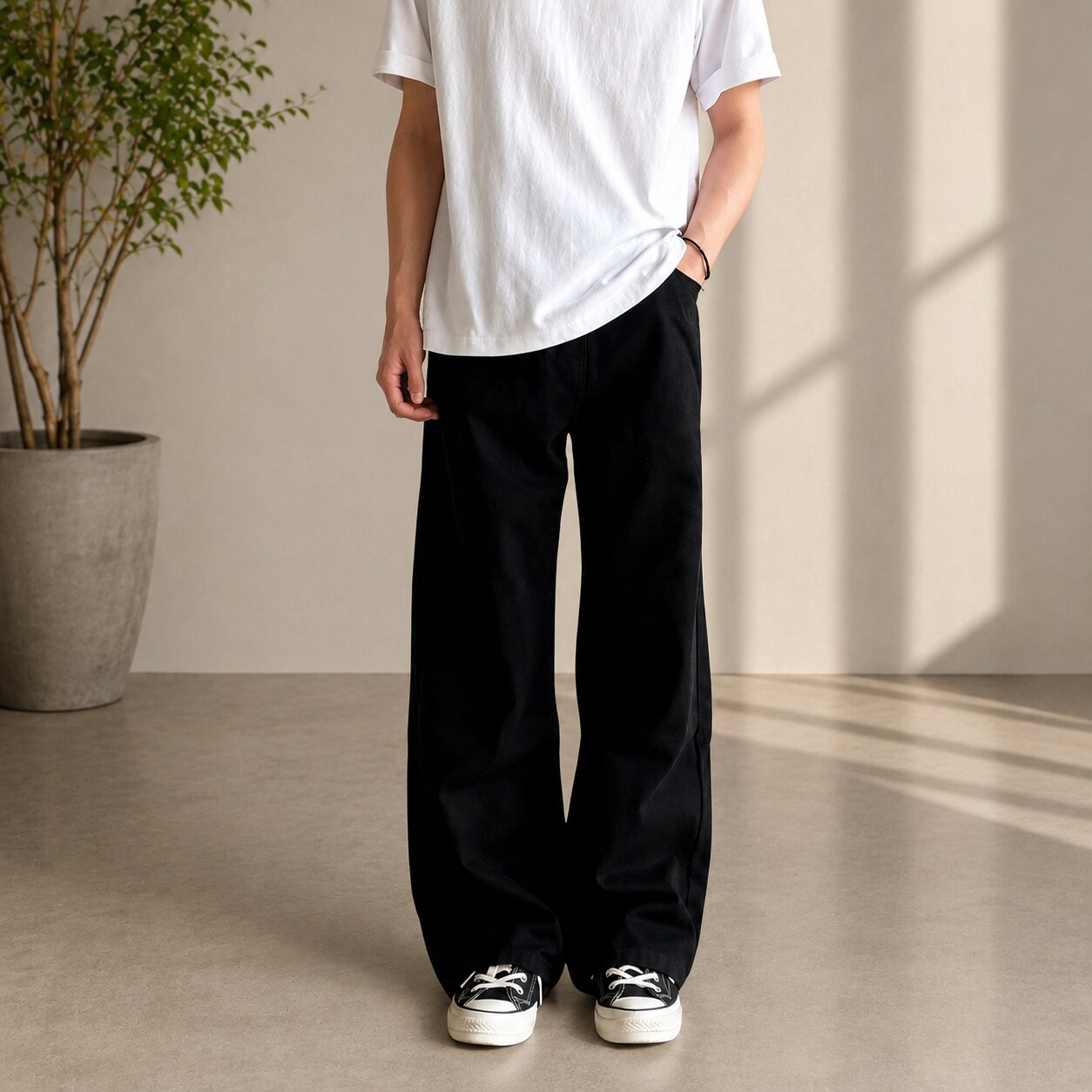 Signature Black Baggy Jeans