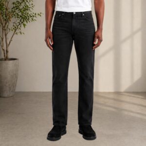 Men’s Classic Black Straight Jeans